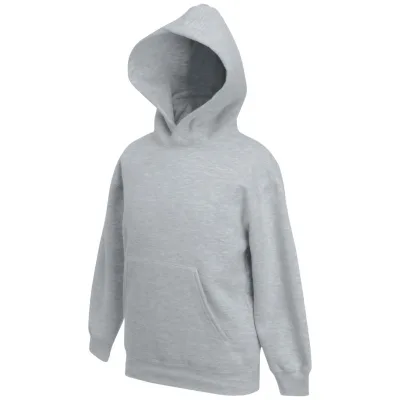 Fruit of the Loom Cotton Classics-16.2043 Kinder Kapuzen Sweater Gr. 116 heather grey