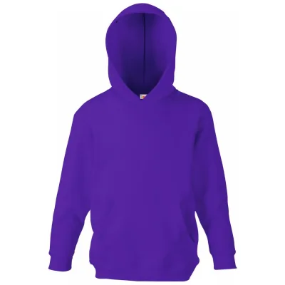 Fruit of the Loom Cotton Classics-16.2043 Kinder Kapuzen Sweater Gr. 128 purple