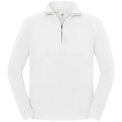 Fruit of the Loom Schwerer Sweater mit 1/4 Zip 16.2288 Gr. 3XL white