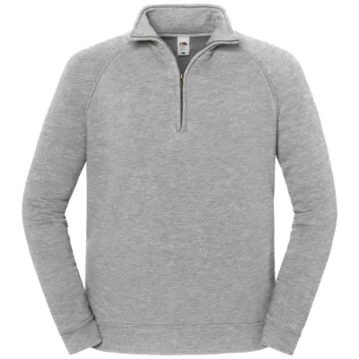 Fruit of the Loom Schwerer Sweater mit 1/4 Zip 16.2288 Gr. L athletic heather