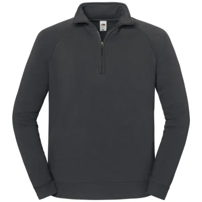 Fruit of the Loom Schwerer Sweater mit 1/4 Zip 16.2288 Gr. S light graphite