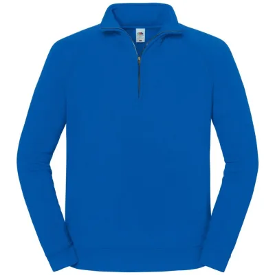 Fruit of the Loom Schwerer Sweater mit 1/4 Zip 16.2288 Gr. S royal blue