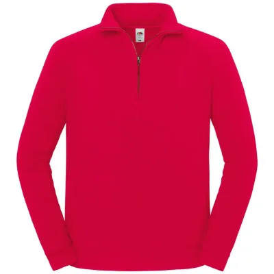 Fruit of the Loom Schwerer Sweater mit 1/4 Zip 16.2288 Gr. XL red