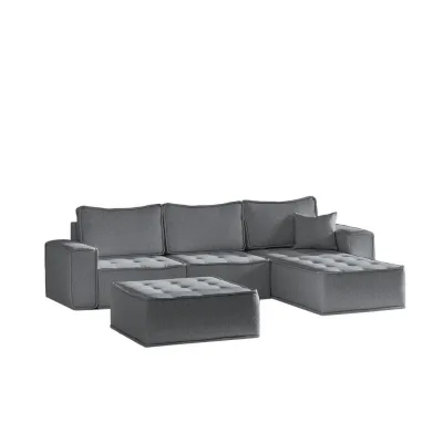 Fun Möbel Ecksofa Anthrazit 292x192 cm