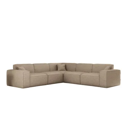 Fun Möbel Ecksofa Beige 246x246 cm