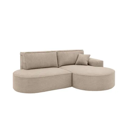 Fun Möbel Ecksofa Beige 278x179 cm
