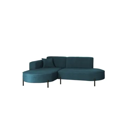 Fun Möbel Ecksofa Blau 236x165 cm