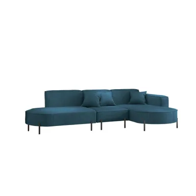 Fun Möbel Ecksofa Blau 321x165 cm