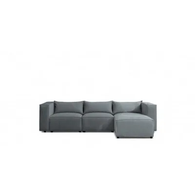 Fun Möbel Ecksofa Blaugrau 290x185 cm