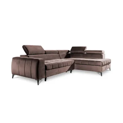Fun Möbel Ecksofa Braun 275x200 cm