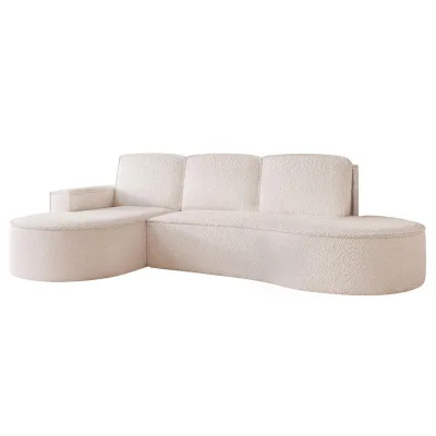 Fun Möbel Ecksofa Creme 277x156 cm