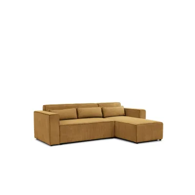 Fun Möbel Ecksofa Dunkelgelb 260x173 cm