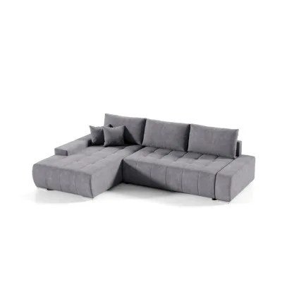 Fun Möbel Ecksofa Dunkelgrau 265x185 cm