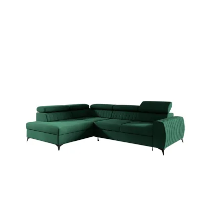 Fun Möbel Ecksofa Dunkelgrün 270x200 cm