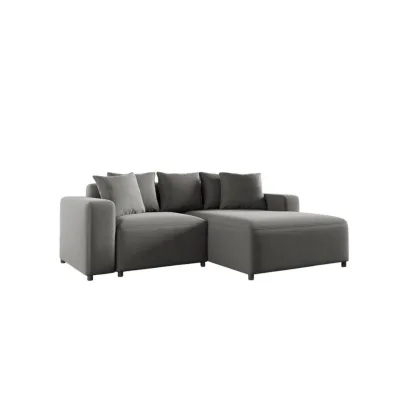 Fun Möbel Ecksofa Grau 240x165 cm