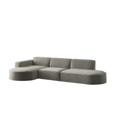 Fun Möbel Ecksofa Grau 296x165 cm