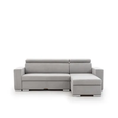 Fun Möbel Ecksofa Hellgrau 260x173 cm
