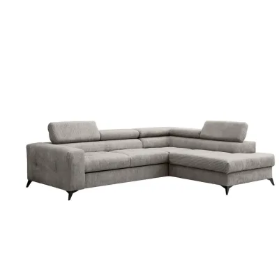 Fun Möbel Ecksofa Hellgrau 271x202 cm