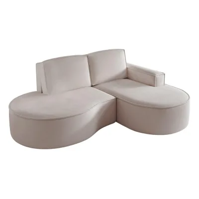 Fun Möbel Ecksofa Hellgrau 277x156 cm