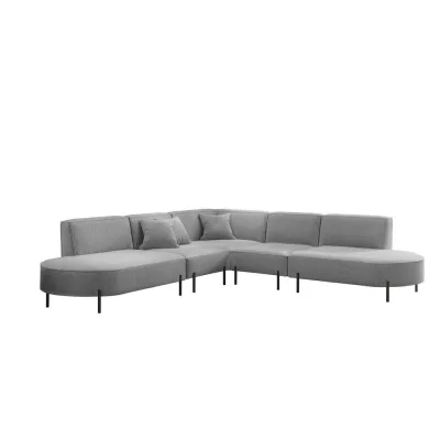 Fun Möbel Ecksofa Hellgrau 303x303 cm