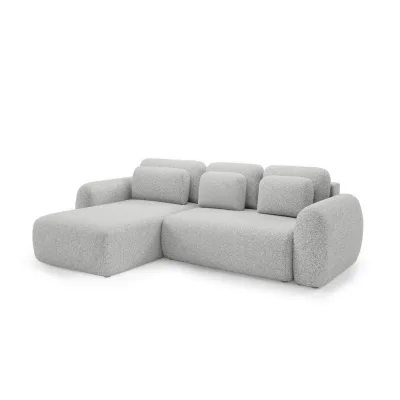 Fun Möbel Ecksofa Hellgrau 304x190 cm