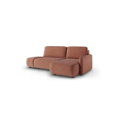 Fun Möbel Ecksofa Rotbraun 229x148 cm