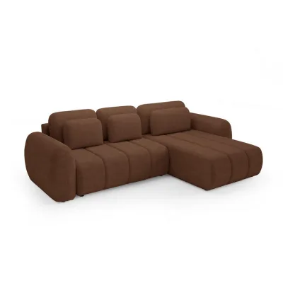 Fun Möbel Ecksofa Rotbraun 304x190 cm