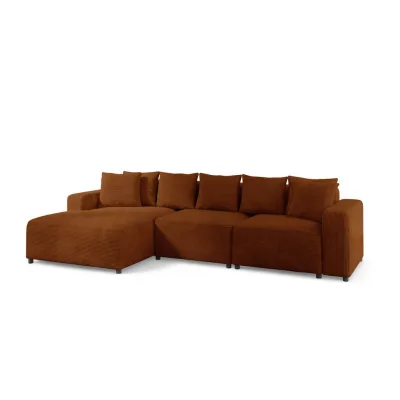 Fun Möbel Ecksofa Rotbraun 331x165 cm