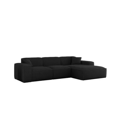 Fun Möbel Ecksofa Schwarz 266x165 cm