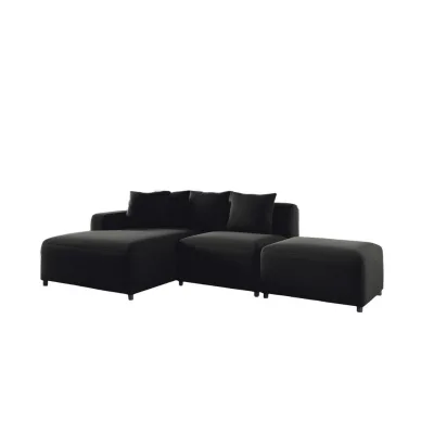 Fun Möbel Ecksofa Schwarz 304x165 cm