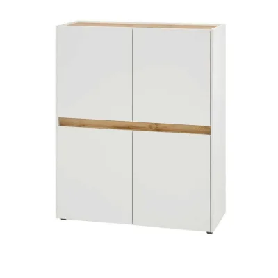Furn.Design Aktenschrank Weiß, Eiche Wotan 100x122x40 cm