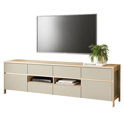 Furn.Design Tv-Lowboard Salbeigrün, Eiche 193x58x39 cm