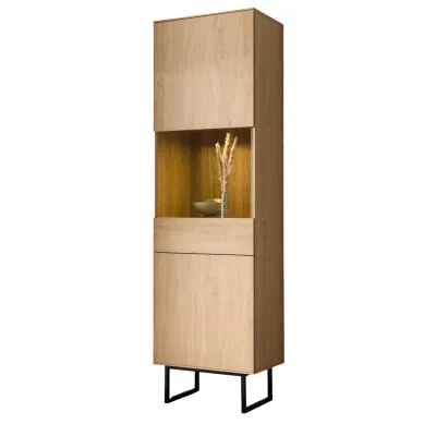 Furn.Design Vitrine Eiche 58x200x40 cm