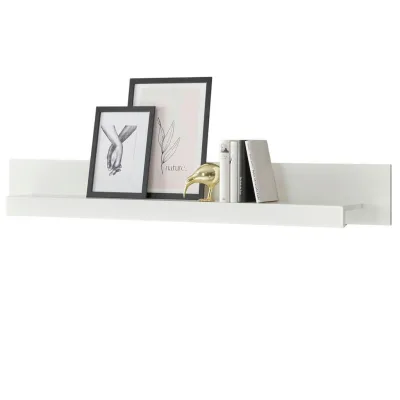 Furn.Design Wandboard Weiß Hochglanz 150x20x18 cm