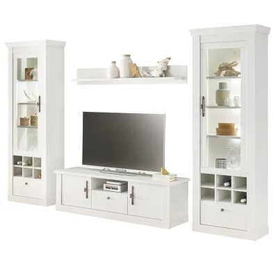Furn.Design Wohnwand Weiß 322x201x45 cm