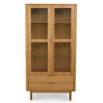 Furnhouse Vitrine Eiche, Braun 100x190x45 cm