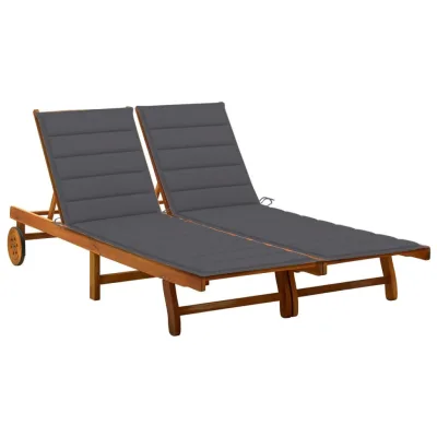 furnicato 2-Personen-Sonnenliege Anthrazit 200x76x200 cm