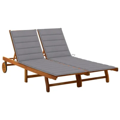 furnicato 2-Personen-Sonnenliege Braun 200x76x200 cm