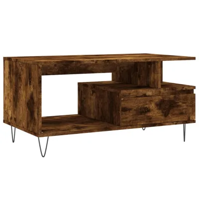 furnicato Couchtisch Mooreiche 90x45x49 cm