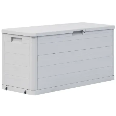 furnicato Garten-Aufbewahrungsbox Grau 45x56x117 cm