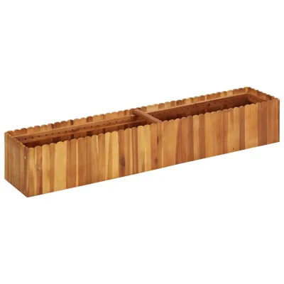 furnicato Garten-Hochbeet Braun 30x25x150 cm