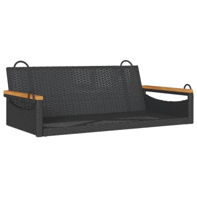 furnicato Hängebank Schwarz 109x40x62 cm