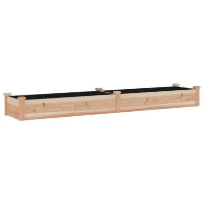 furnicato Hochbeet Natur 45x25x240 cm