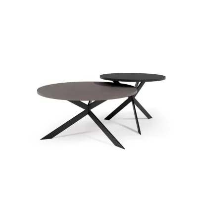Furnlux Couchtisch Dunkelgrau 75x36x75 cm
