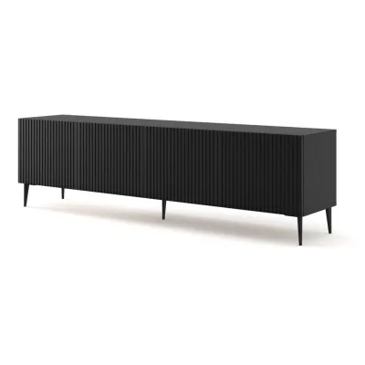 Furnlux Tv-Lowboard Schwarz 200x56x42 cm