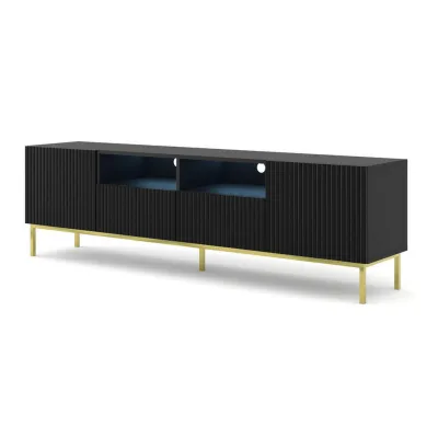 Furnlux Tv-Lowboard Schwarz 200x58x42 cm