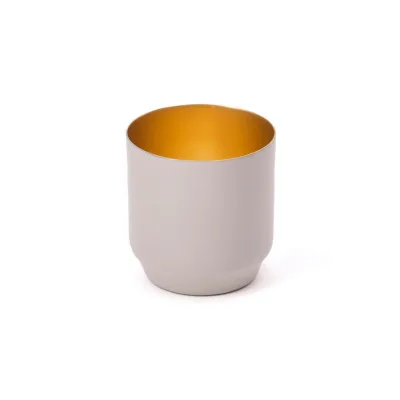 Fynch-Hatton Teelichthalter Gold, Greige 8 cm