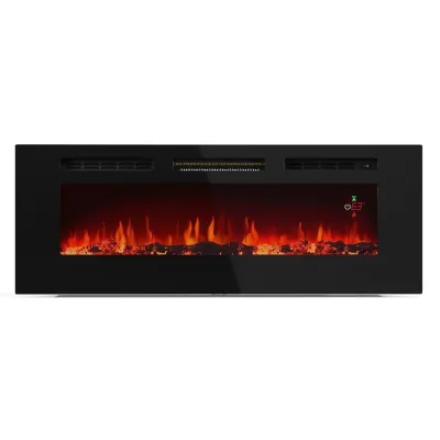 Galeras Smart Elektrokamin   2 Heizstufen   16 – 30°   LED-Flammenillusion   IOT-fähig Schwarz 127 x 47 x 13 cm