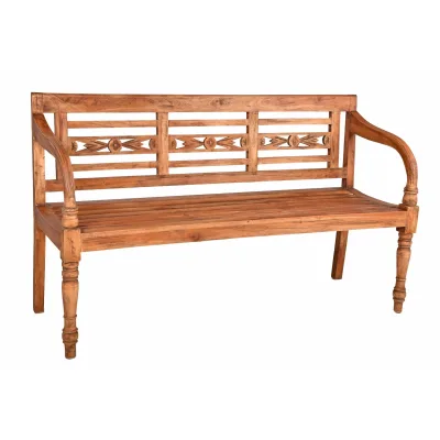 Gardenson Gartenbank Weiß 150x90x52 cm