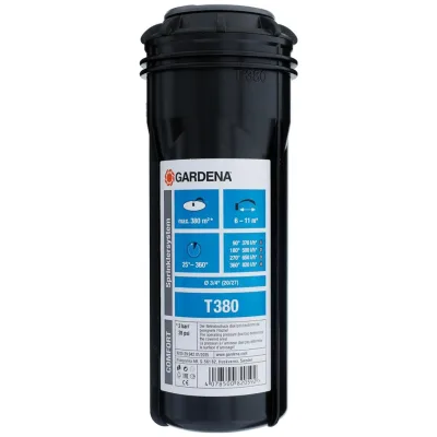 Turbinen-Versenkregner T 380, Gardena, Wurfweite 6-11 m, Winkel 25-360°